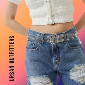 NWT UO Urban Outfitters Star Clear Grommet Belt